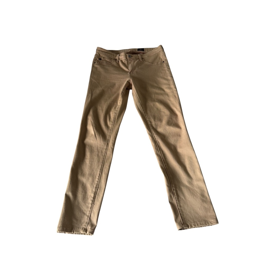 AG Adriano Goldschmied The Legging Ankle Tan Khaki Super Skinny Jeans Size 27